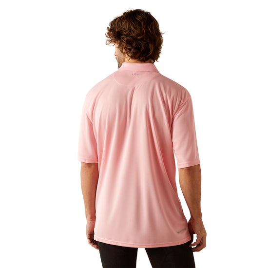 Ariat Men's Short Sleeve Pink TEK Polo Shirt 10055252
