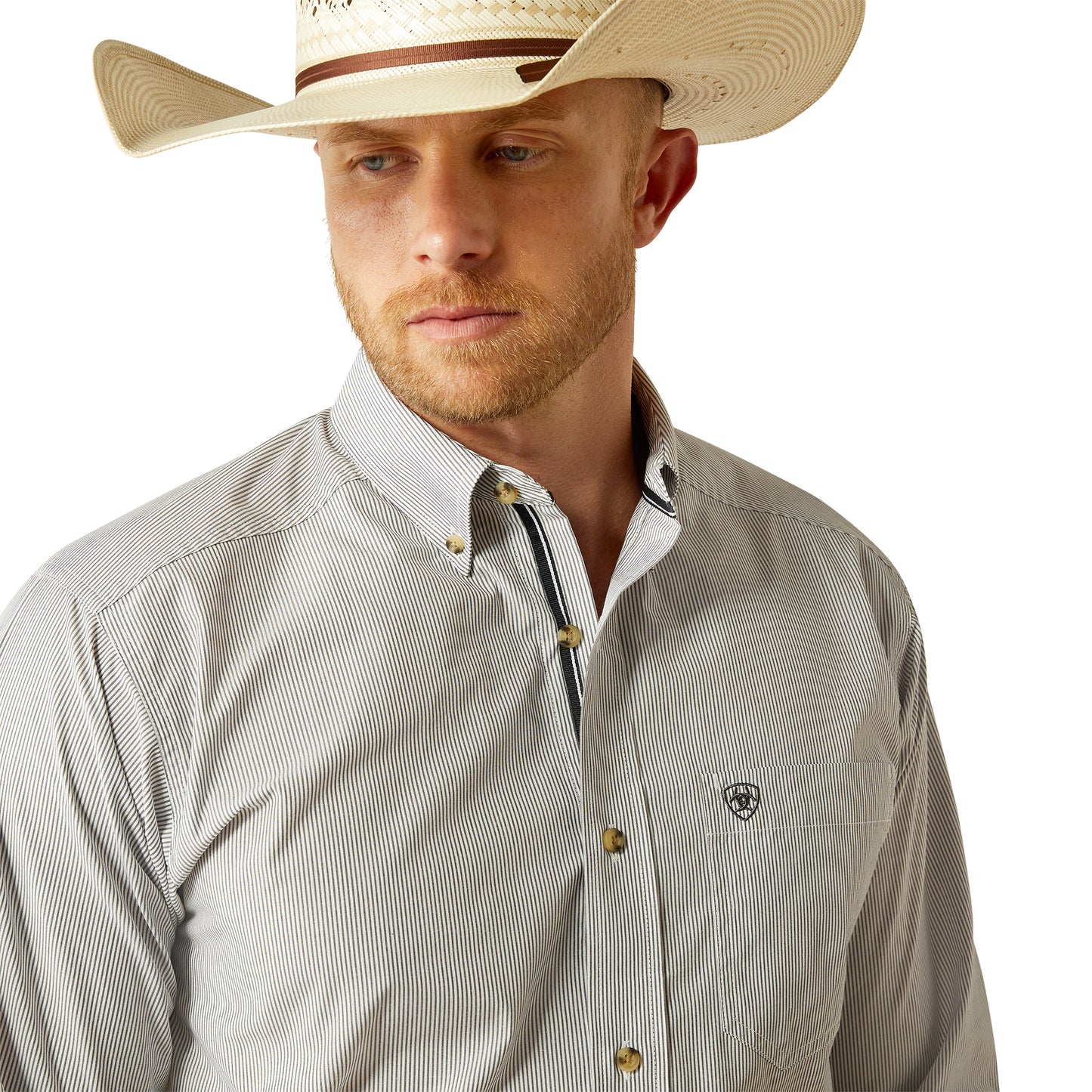 Ariat Men's Pro Series Dayne Mini Stripe Button Down Shirt 10055268