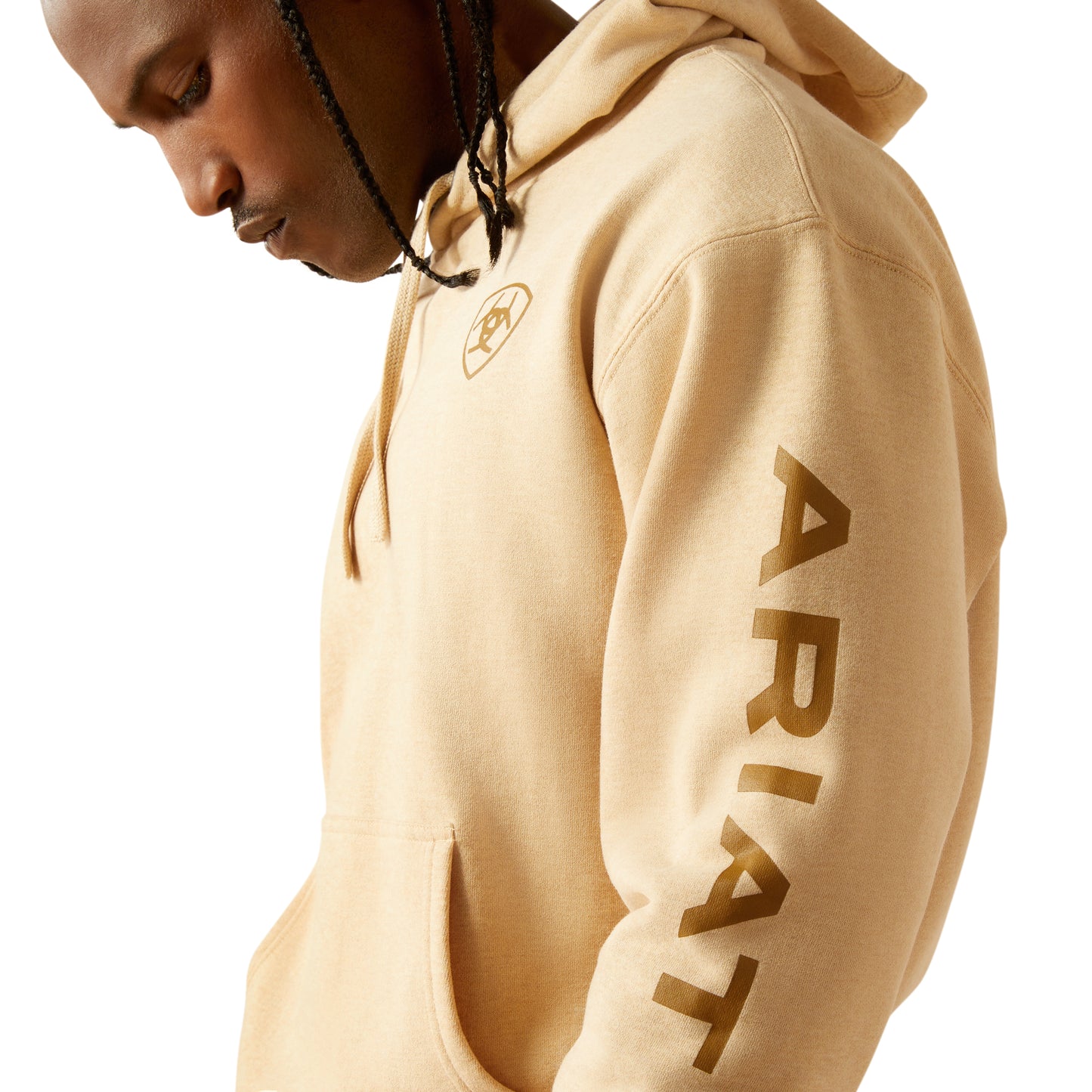 Ariat Men's Logo Tan Heather Hoodie 10055411