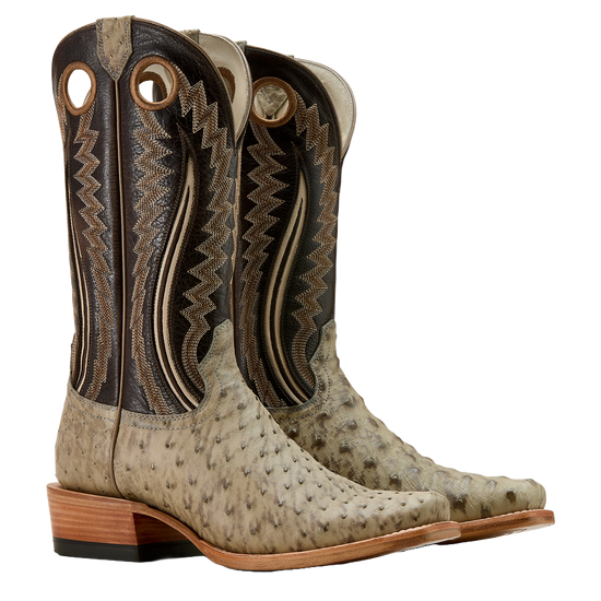 Ariat Men's Futurity Outlaw Platinum Full Quill Ostrich Cowboy Boots 10058167