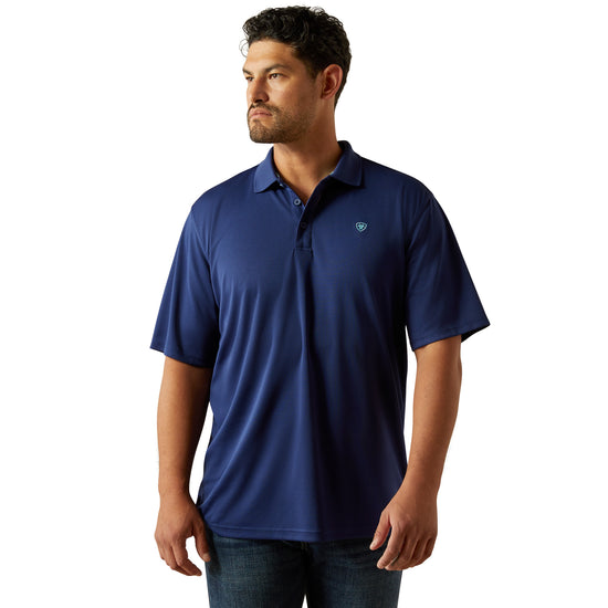 Ariat Men's TEK Solid Blue Depths Polo Shirt 10058817