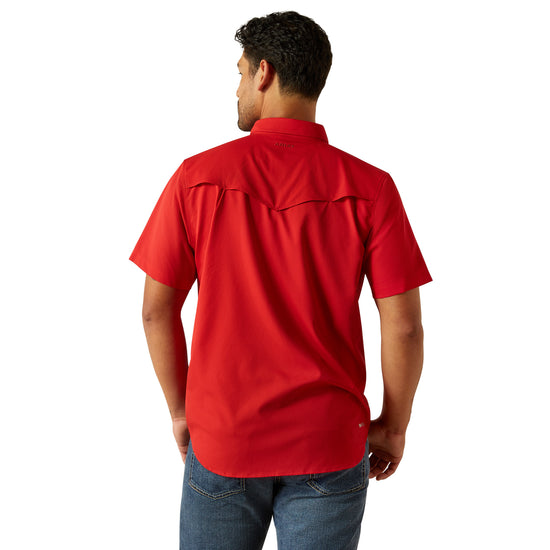 Ariat Men's VentTEK Western Fitted Haute Red Snap Shirt 10058824