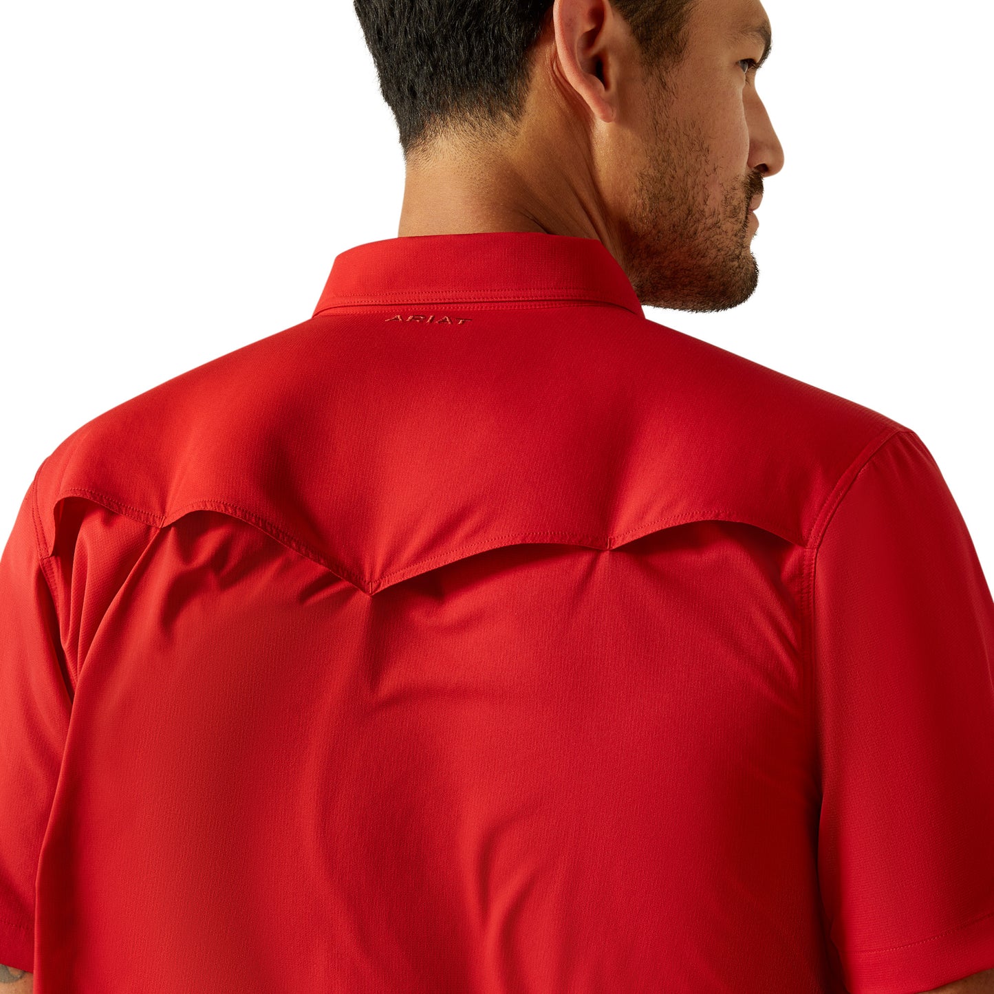 Ariat Men's VentTEK Western Fitted Haute Red Snap Shirt 10058824