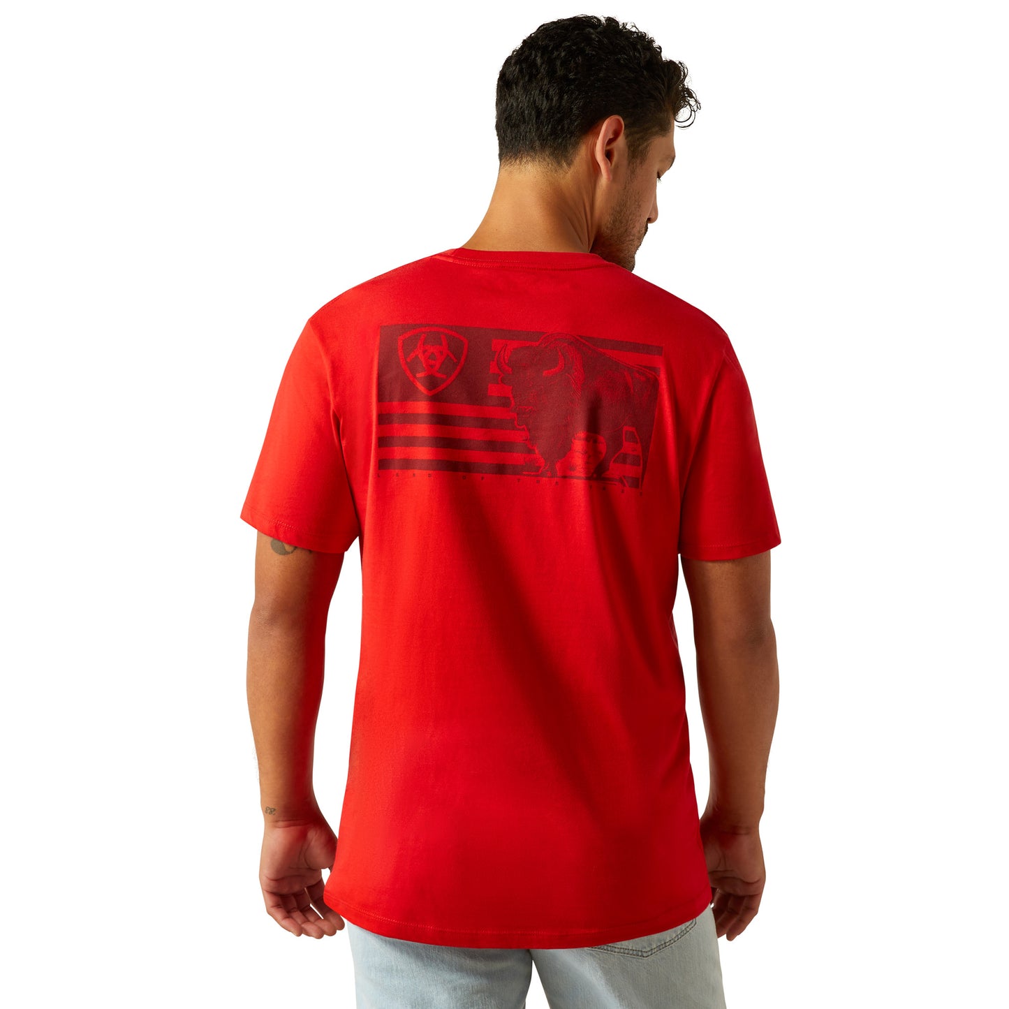 Ariat Men's Redline Etched Buffalo LOTF Flag T-Shirt 10058939