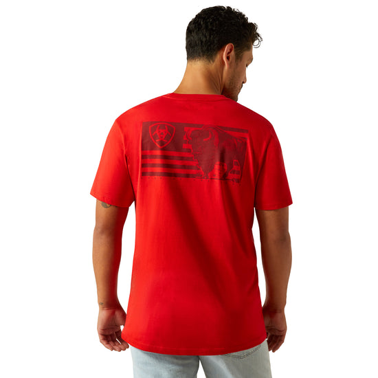 Ariat Men's Redline Etched Buffalo LOTF Flag T-Shirt 10058939