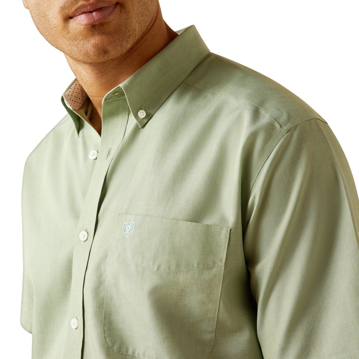 Ariat Men's Wrinkle Free Solid Aqua Classic Fit Shirt 10058980