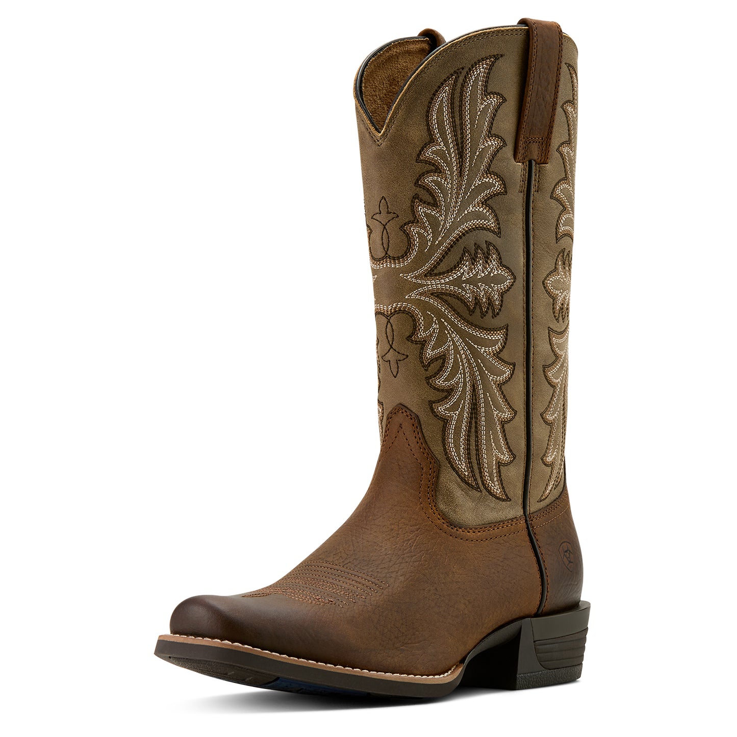 Ariat Men's Hustler Earth Leather Narrow Cutter Toe Western Boot 10061158