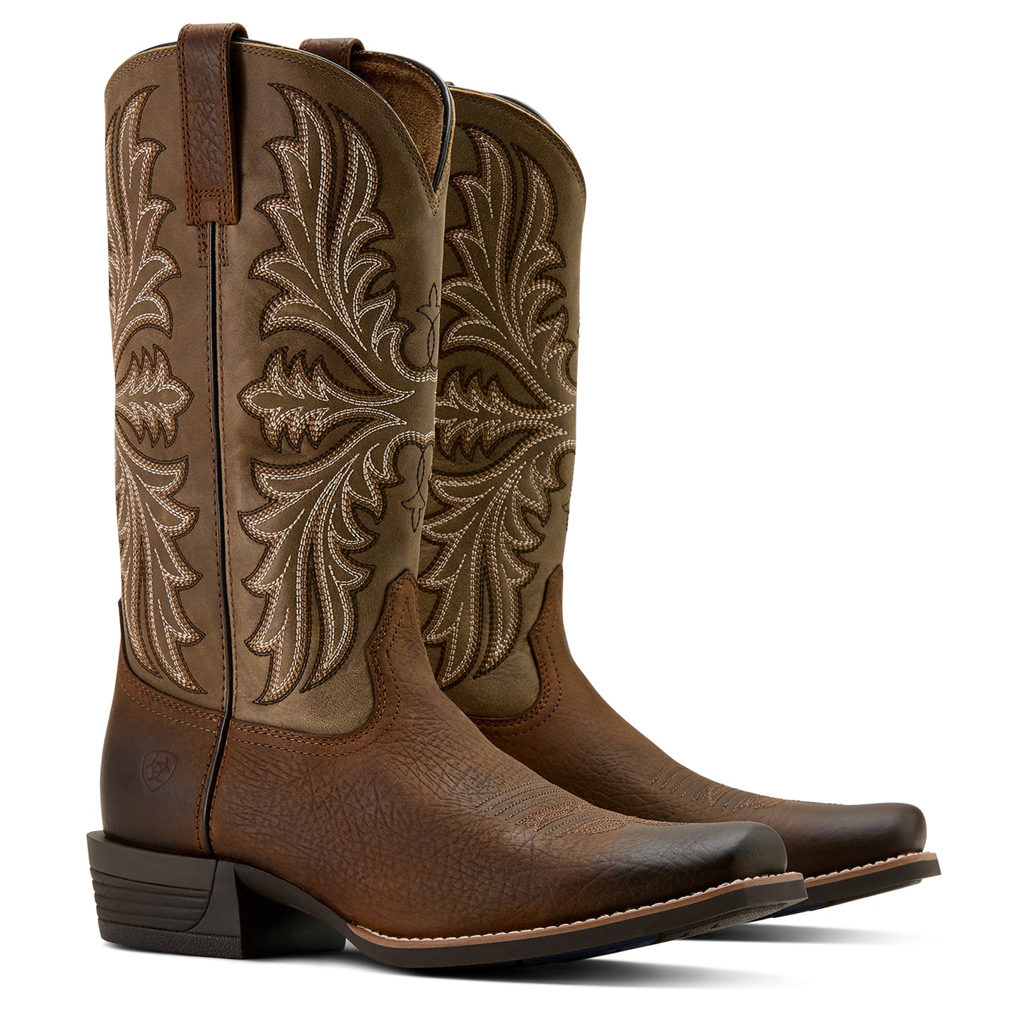 Ariat Men's Hustler Earth Leather Narrow Cutter Toe Western Boot 10061158