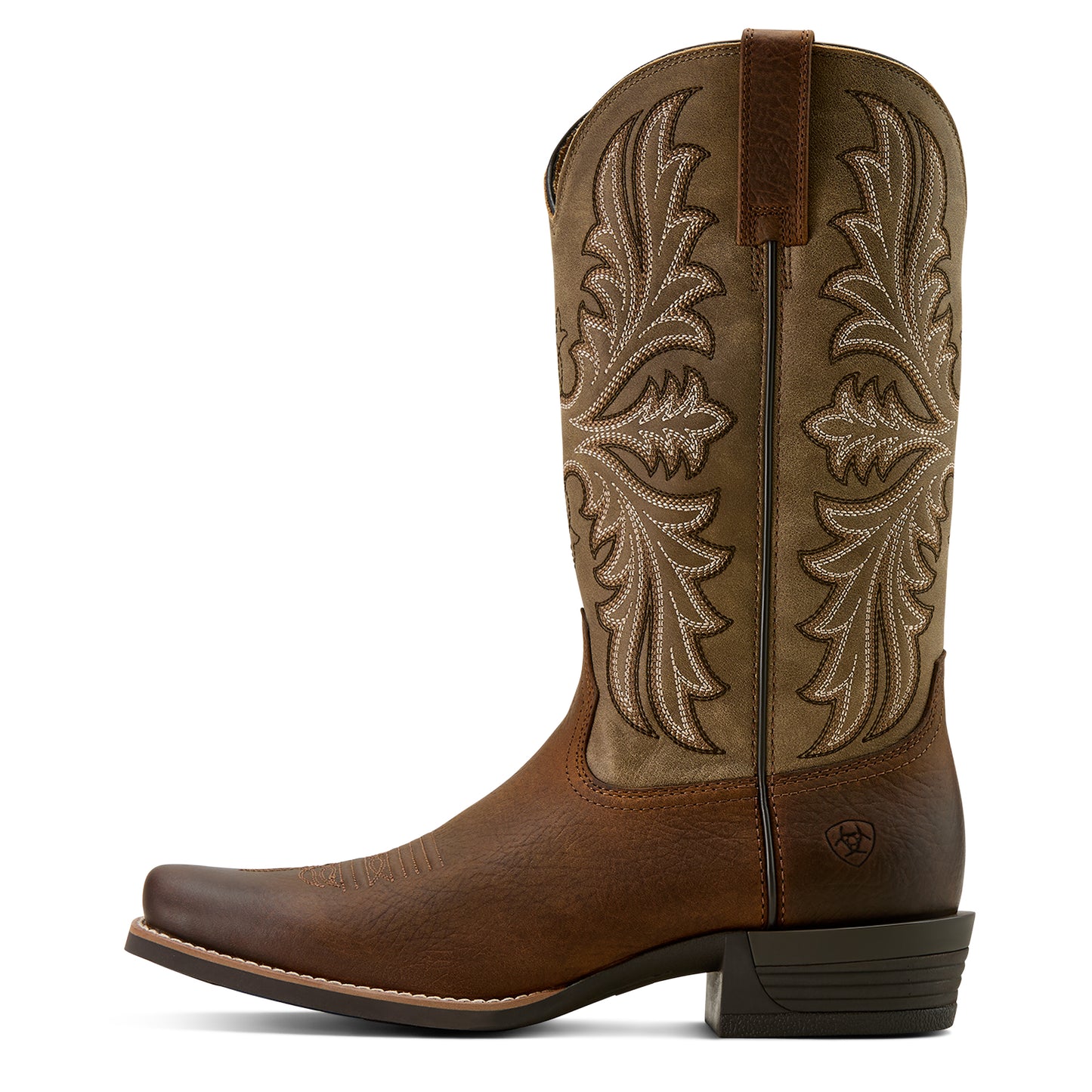 Ariat Men's Hustler Earth Leather Narrow Cutter Toe Western Boot 10061158