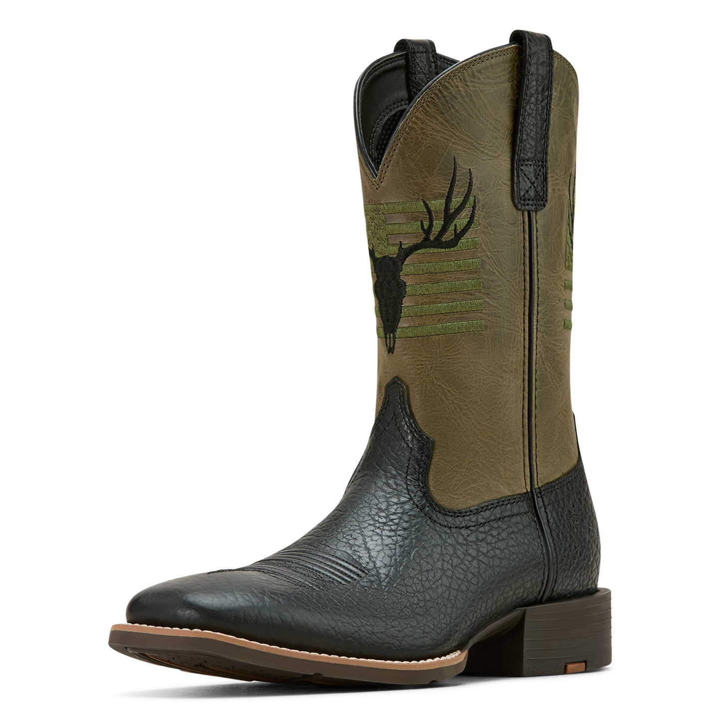 Ariat Men's Sport Antlers Black Adobe Western Boot 10061231