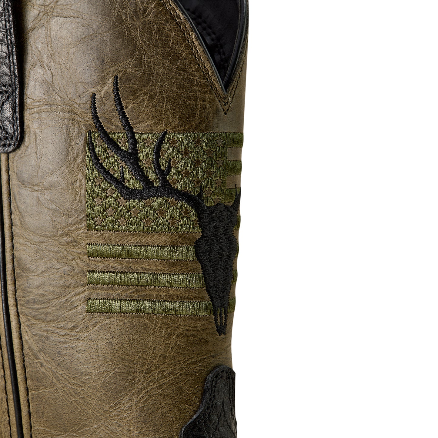 Ariat Men's Sport Antlers Black Adobe Western Boot 10061231