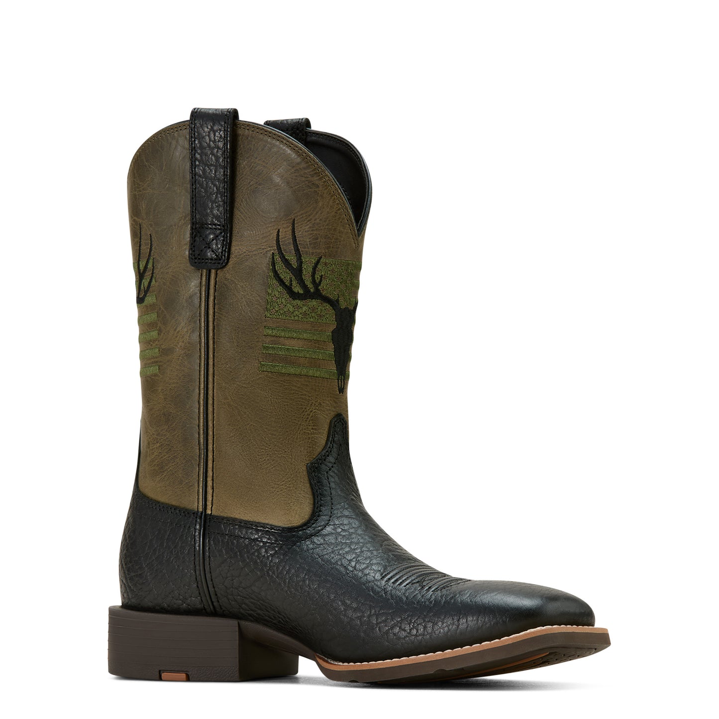 Ariat Men's Sport Antlers Black Adobe Western Boot 10061231