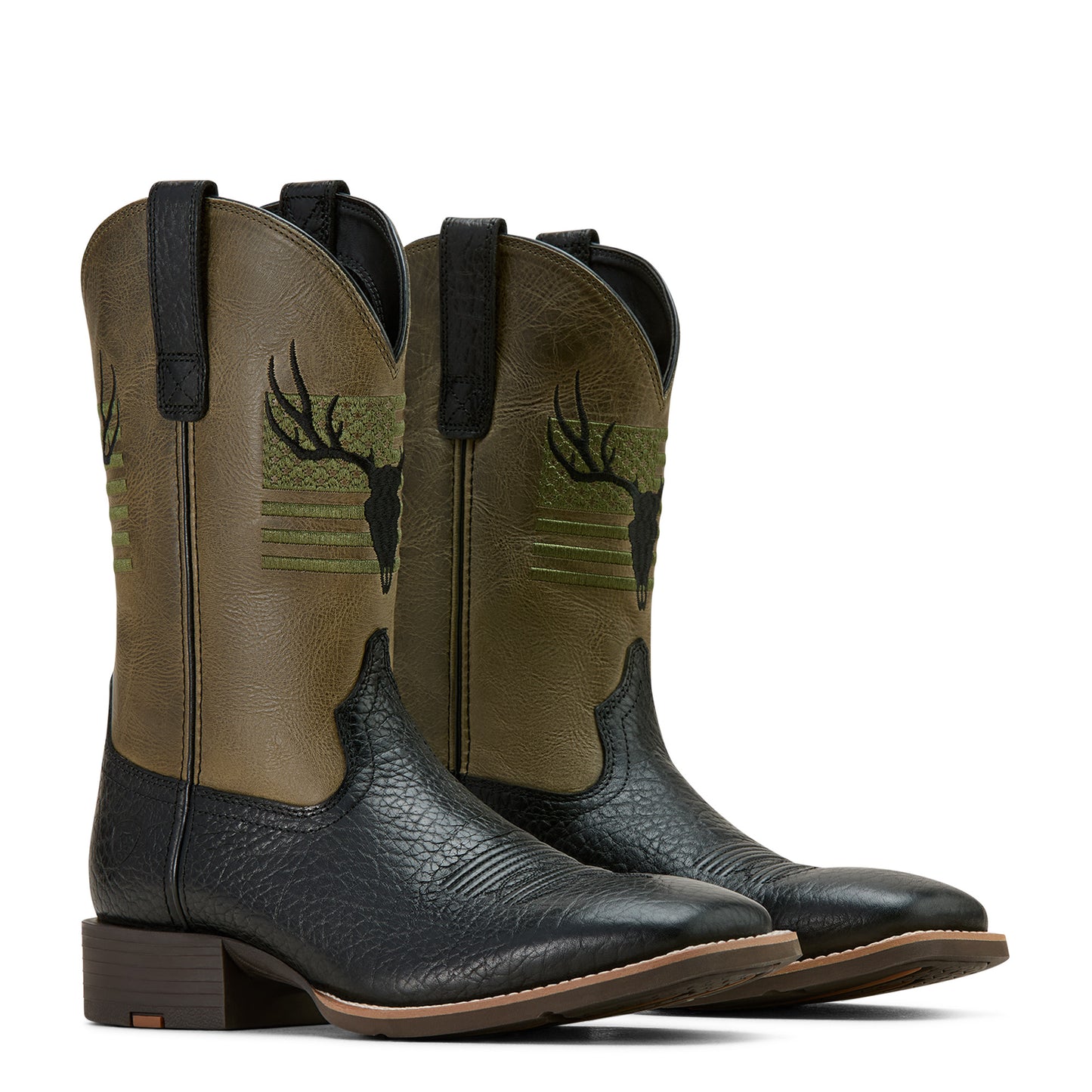 Ariat Men's Sport Antlers Black Adobe Western Boot 10061231