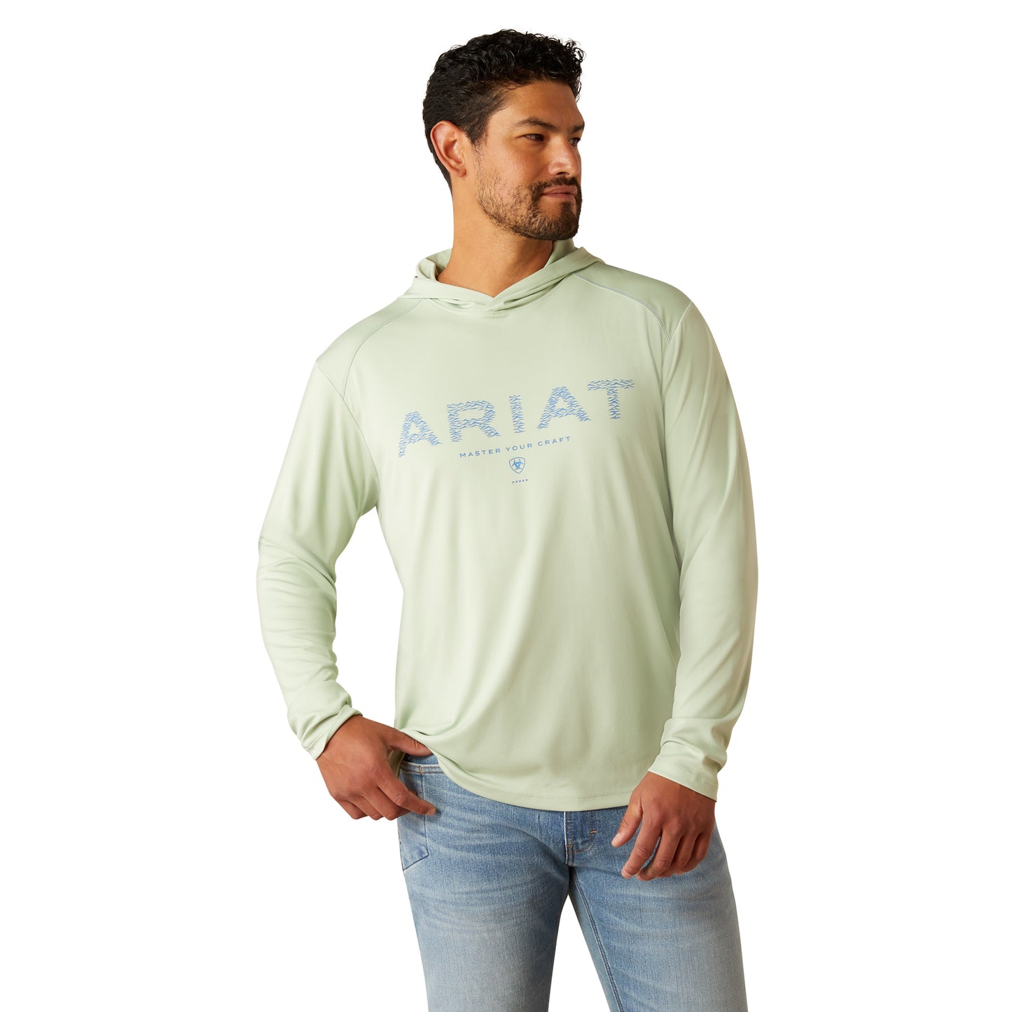 Ariat Men's Rebar Sunblocker Laurel Green Craft Hooded T-Shirt 10054423