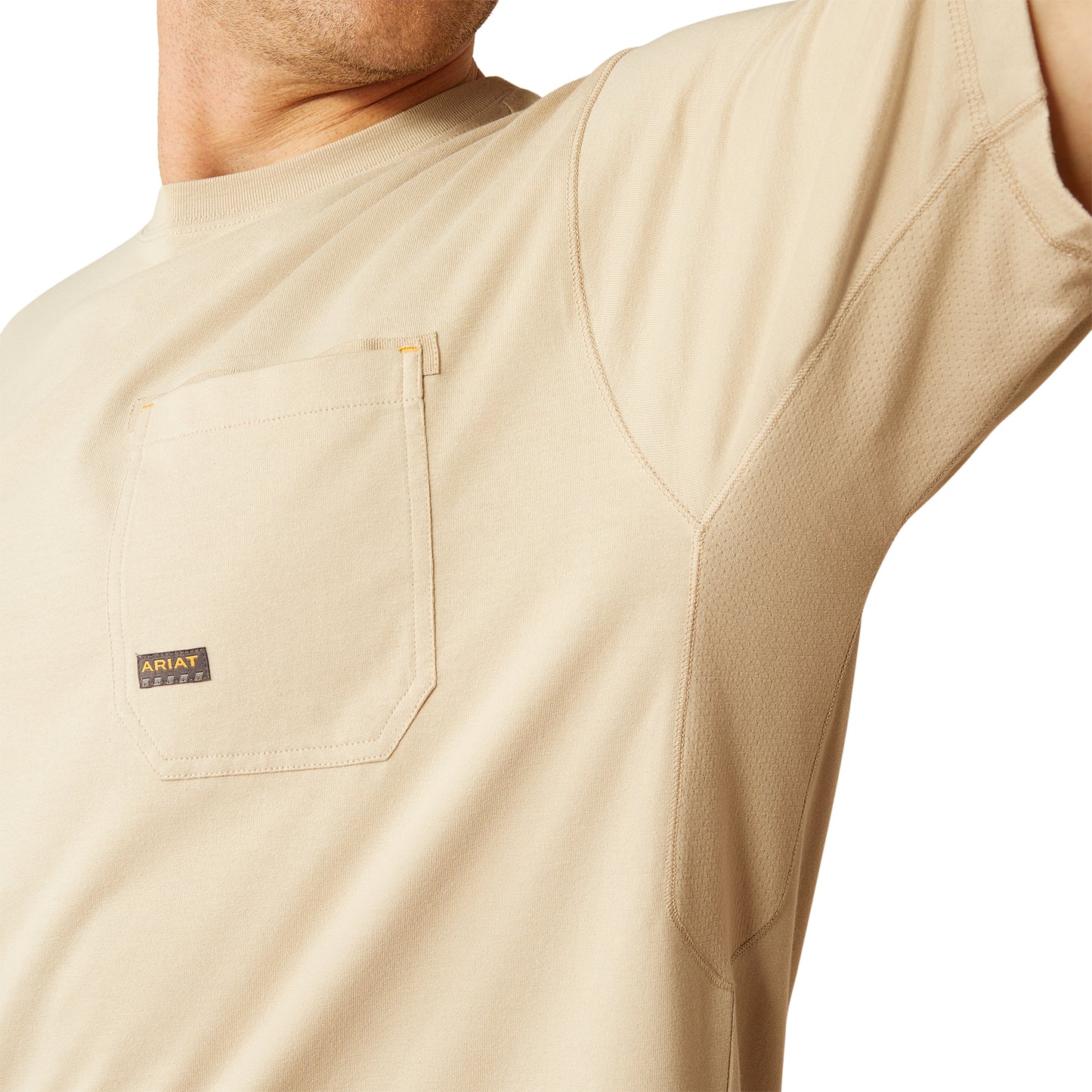 Ariat Men's Rebar Workman Brickyard Island Fossil Graphic T-Shirt 10054429