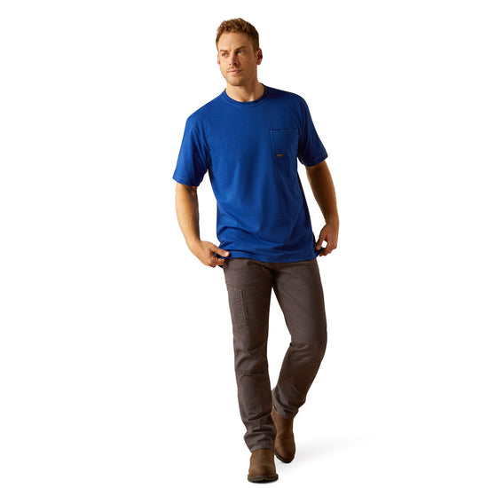 Ariat Men's Rebar Workman 360 Airflow Sodalite Blue T-Shirt 10054881
