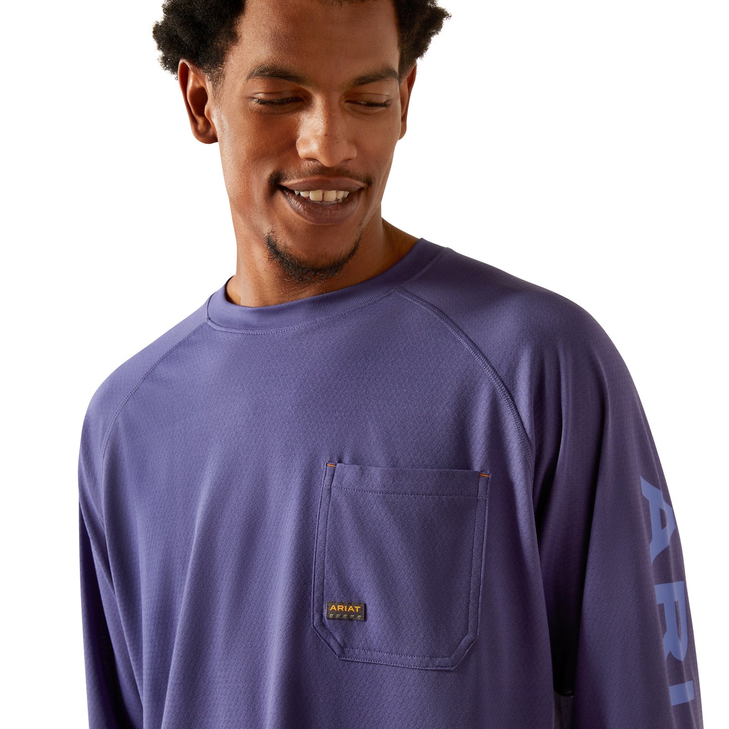 Ariat Men's Rebar Heat Fighter Skipper Blue T-Shirt 10055092