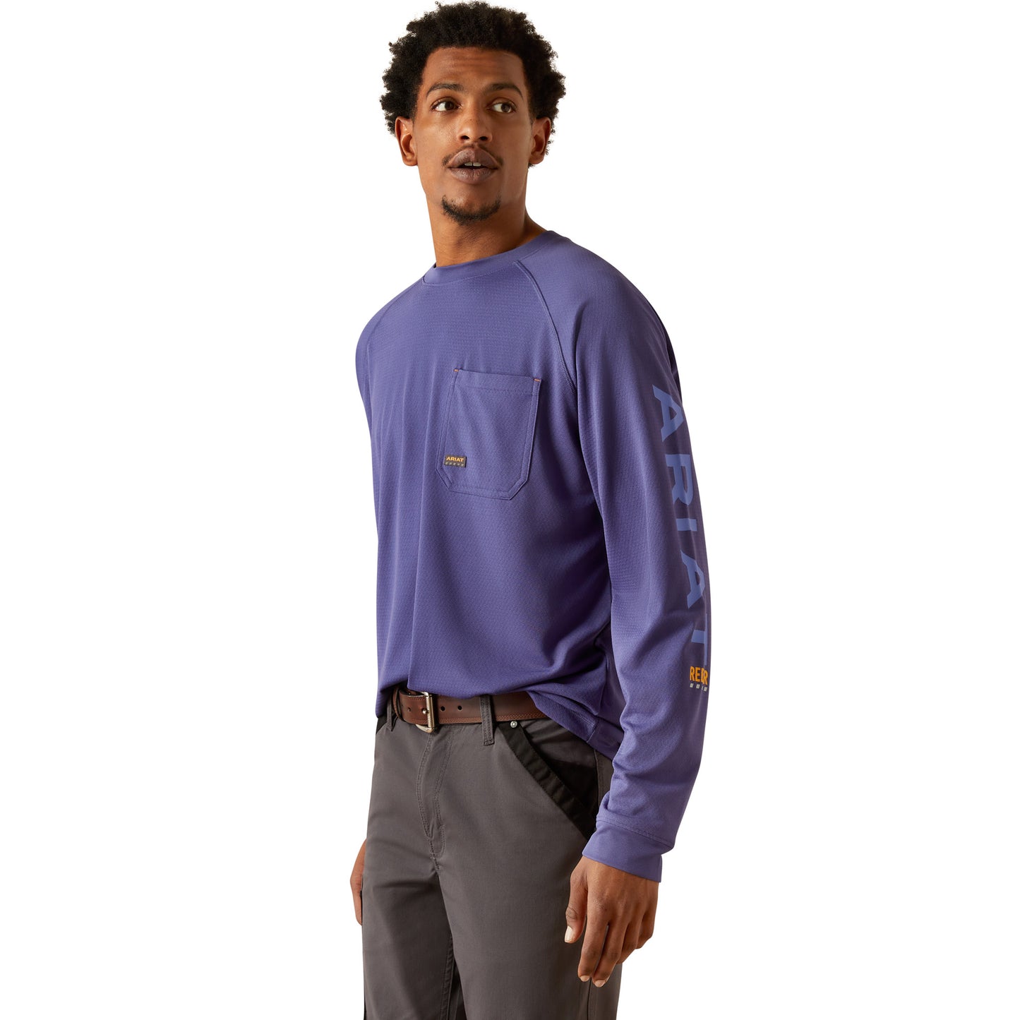 Ariat Men's Rebar Heat Fighter Skipper Blue T-Shirt 10055092