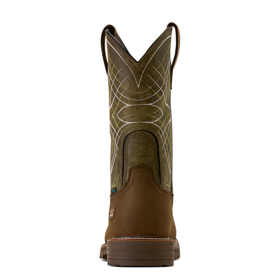 Ariat Men's Activator Waterproof Steel Toe Dark Brown Work Boot 10060892