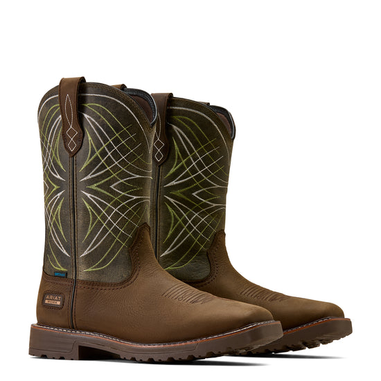 Ariat Men's Activator Waterproof Soft Toe Dark Brown Work Boot 10060894