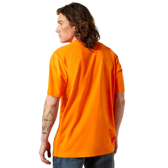 Ariat Men's Rebar Cotton Strong Safety Orange Standard Pocket T-Shirt 10064015
