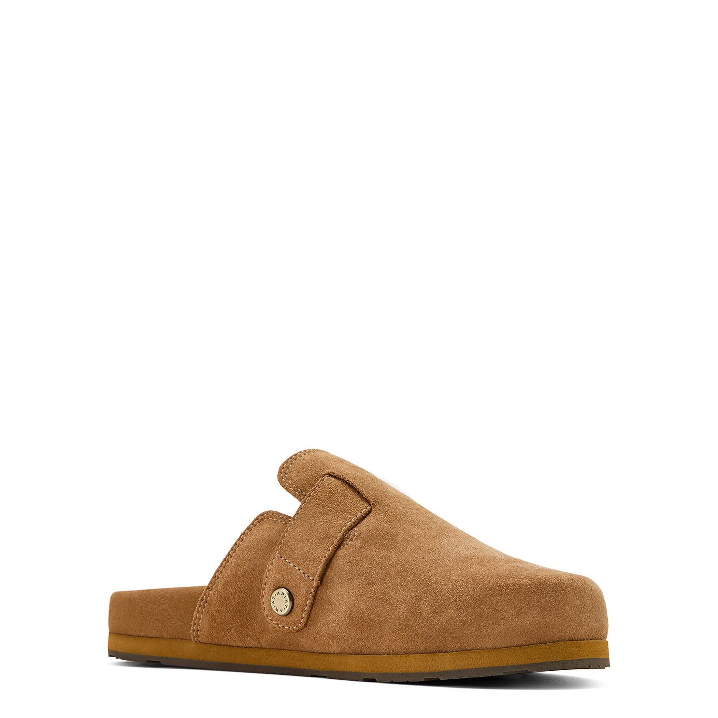 Ariat Ladies Country Mule Caramel Suede Slip On Shoes 10061236