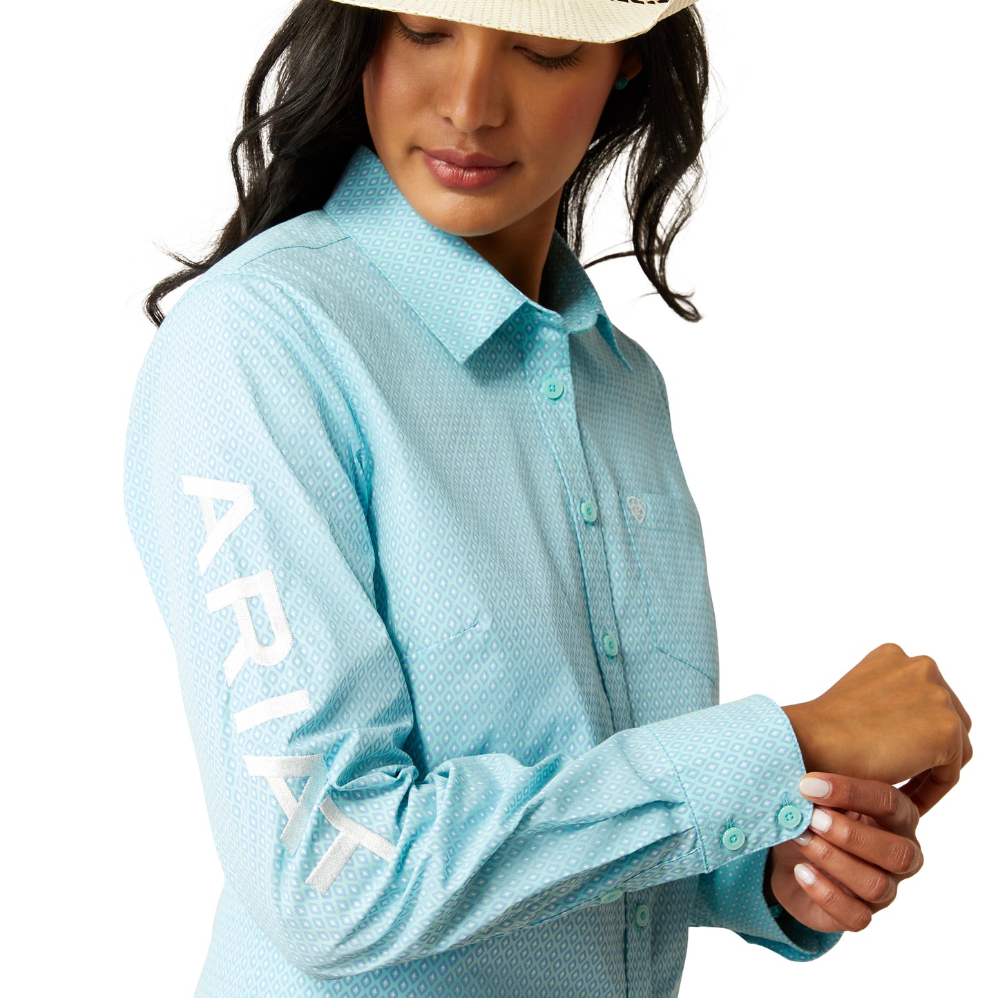 Ariat Ladies Team Kirby Aruba Ikat Button Down Stretch Shirt 10055087