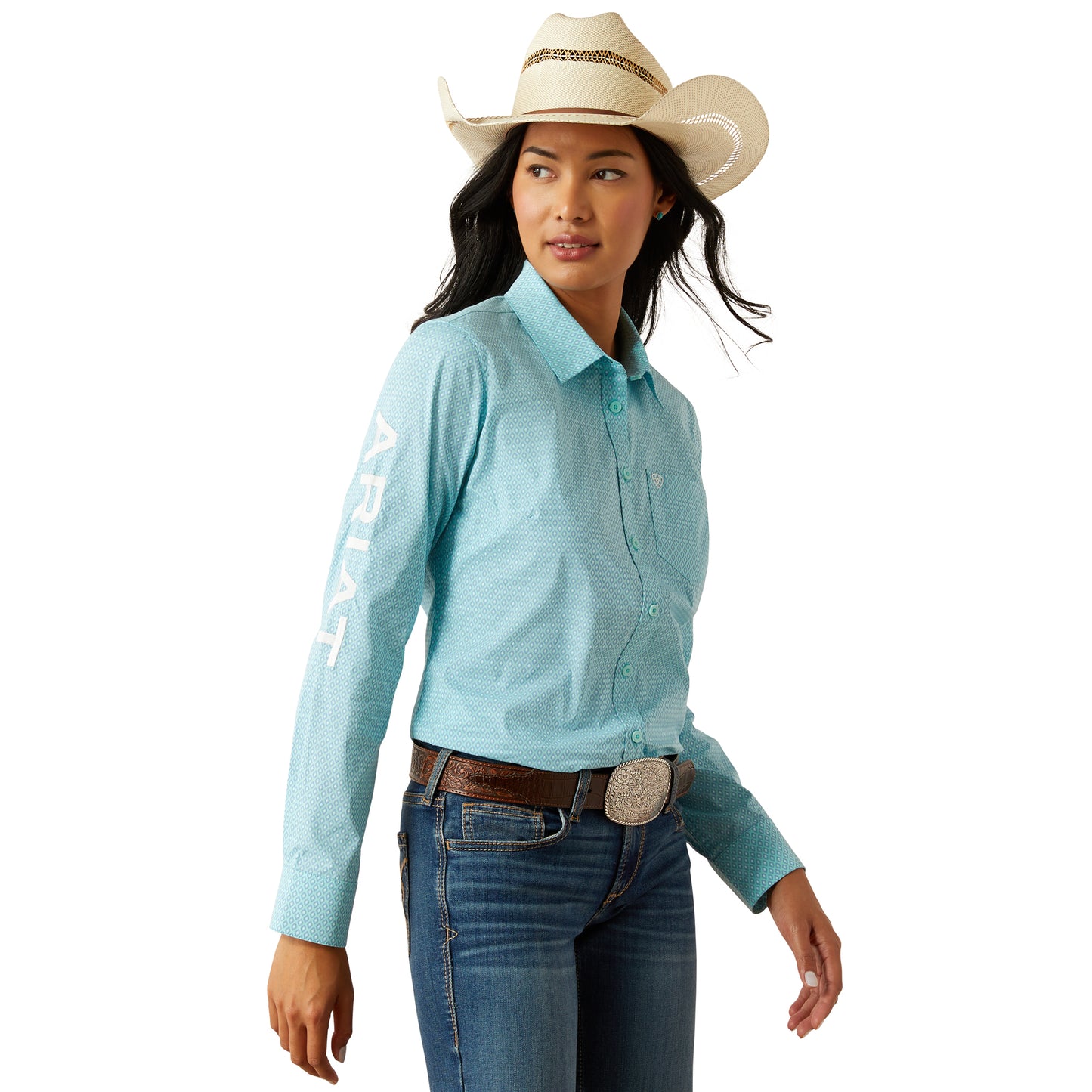 Ariat Ladies Team Kirby Aruba Ikat Button Down Stretch Shirt 10055087