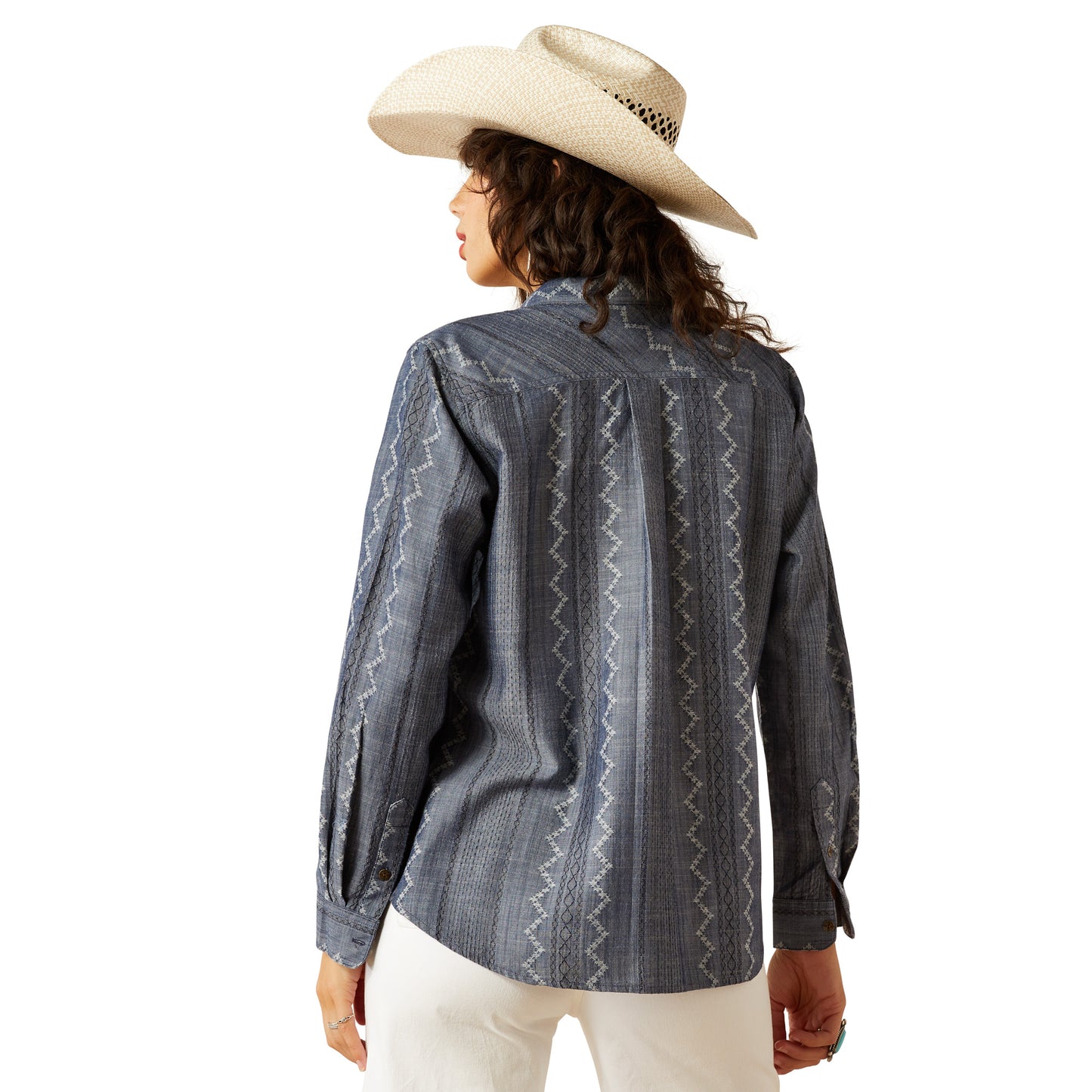 Ariat Ladies REAL Billie Jean Med Blue Chambray Shirt 10055215