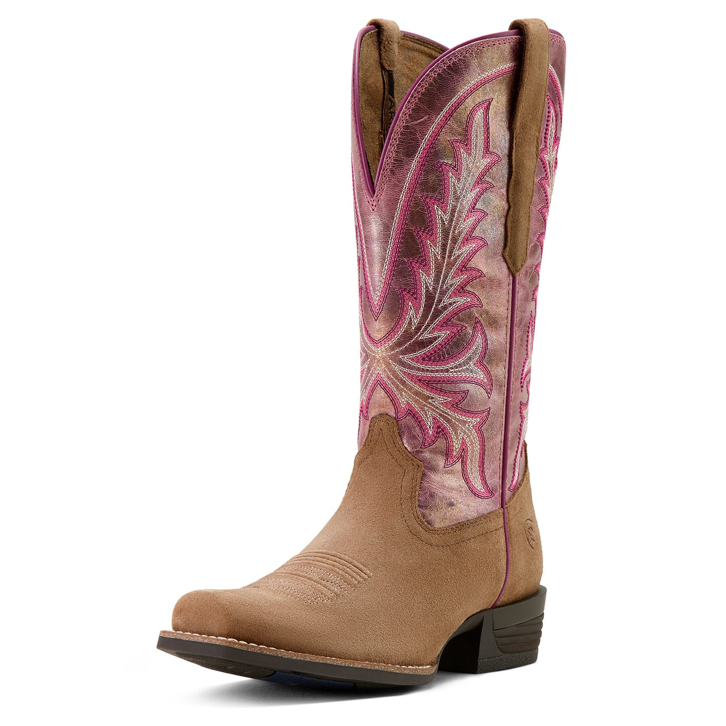 Ariat Ladies Rock Creek Tawny Roughout Narrow Cutter Toe Western Boot 10061145