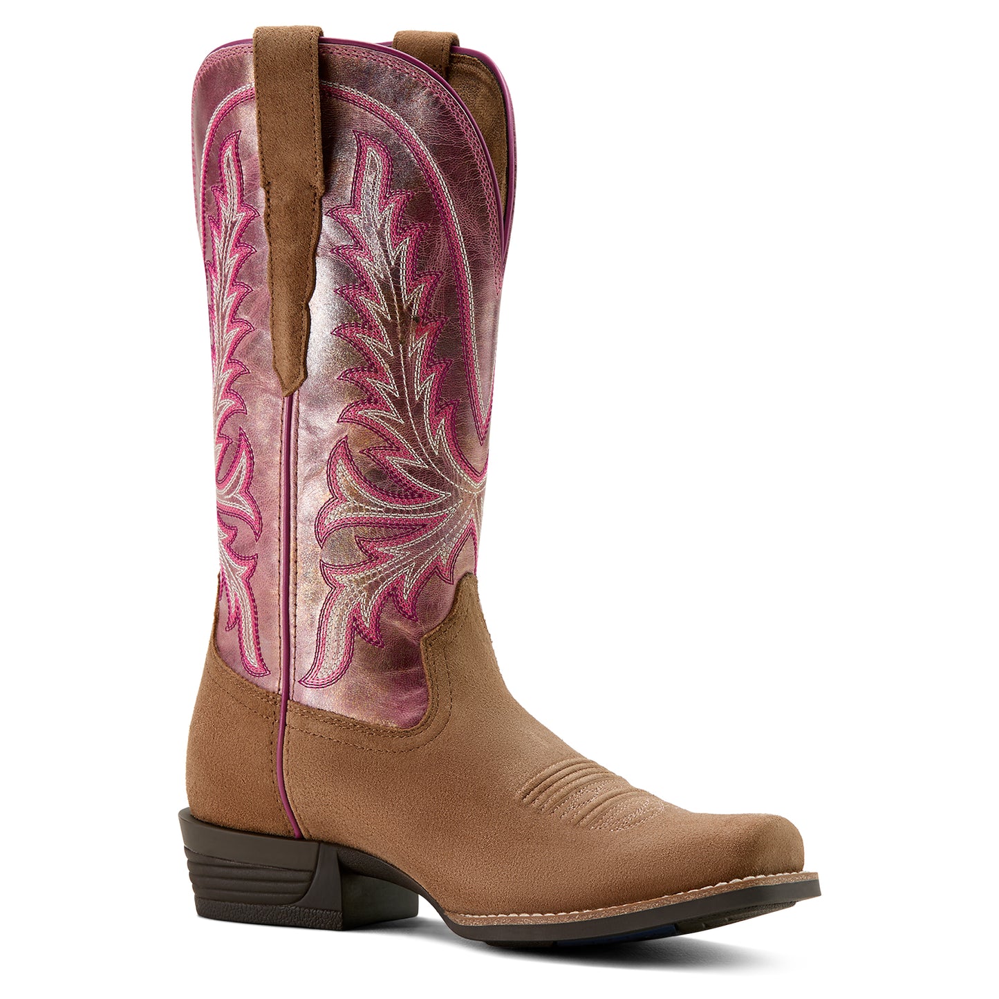 Ariat Ladies Rock Creek Tawny Roughout Narrow Cutter Toe Western Boot 10061145