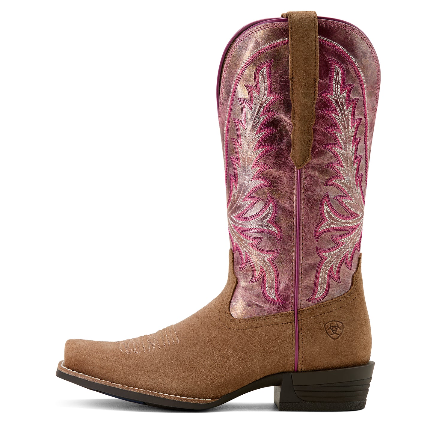 Ariat Ladies Rock Creek Tawny Roughout Narrow Cutter Toe Western Boot 10061145
