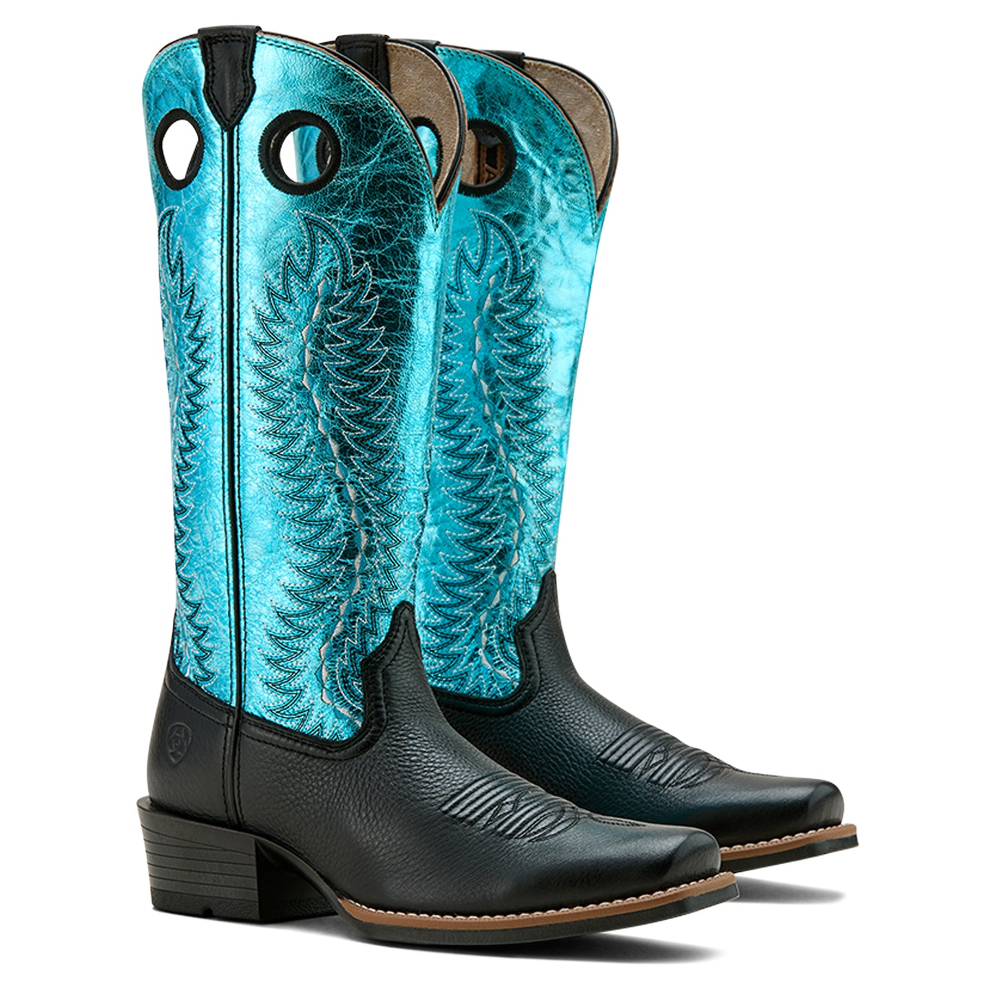 Ariat Ladies Junction Black Deertan Narrow Cutter Toe Western Boot 10061331