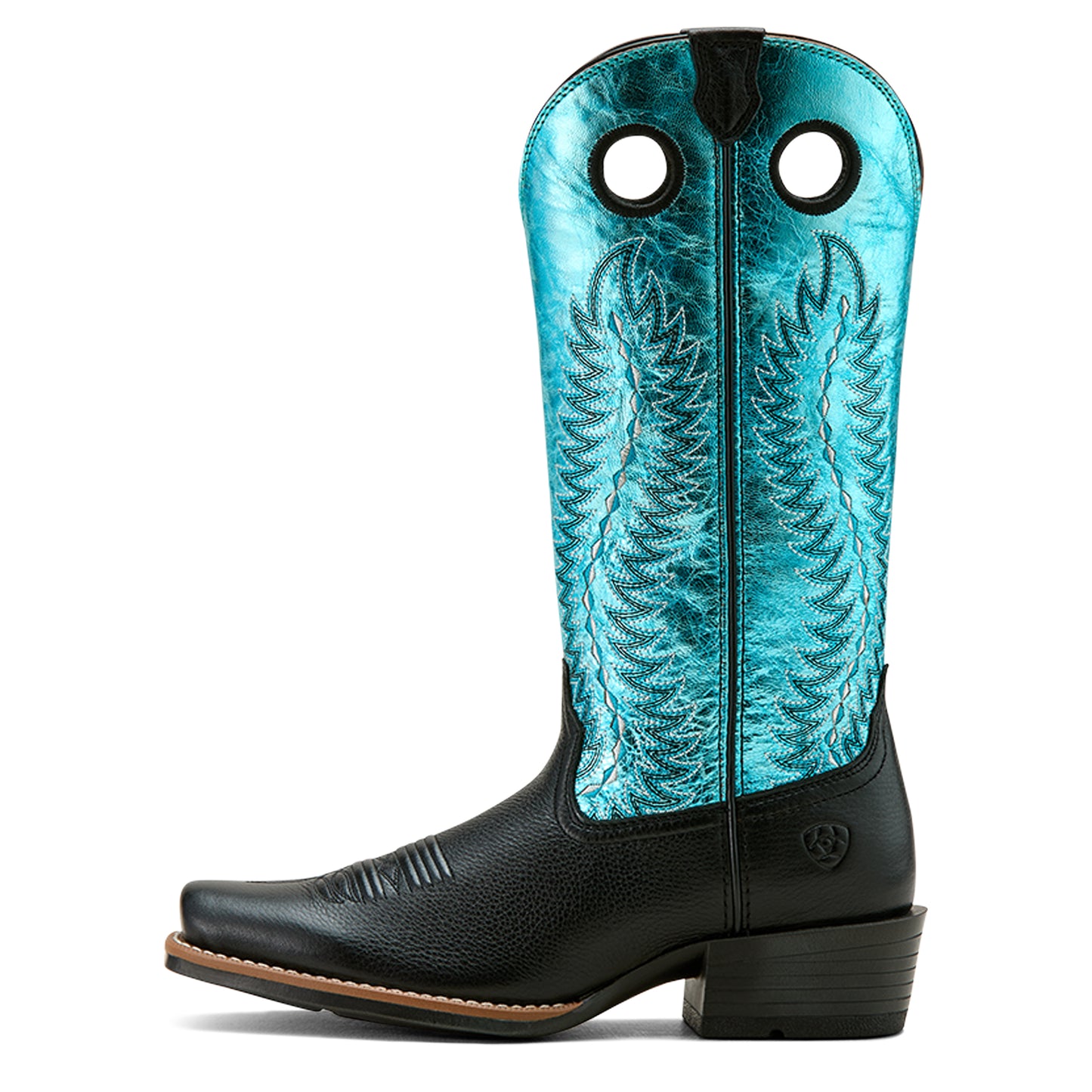 Ariat Ladies Junction Black Deertan Narrow Cutter Toe Western Boot 10061331