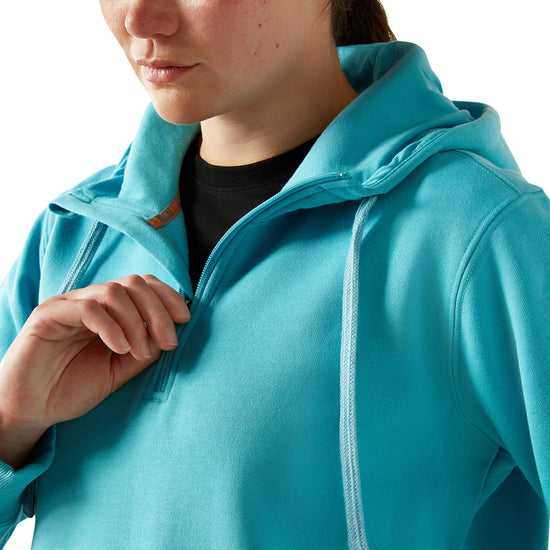 Ariat Ladies Rebar Skill Set Maui Blue 1/2 Zip Hoodie 10055088