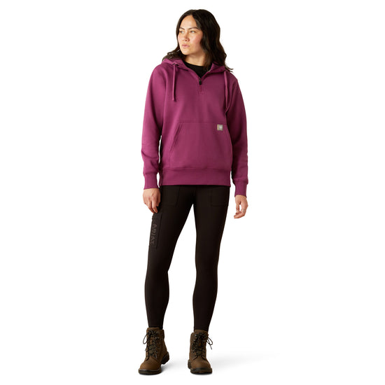 Ariat Ladies Rebar Skill Set Grape Kiss 1/2 Zip Hoodie 10055090