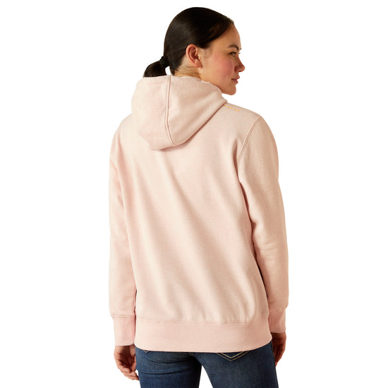 Ariat Ladies Rebar Graphic Powder Pink Hoodie 10055109