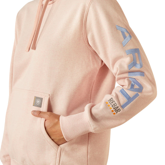 Ariat Ladies Rebar Graphic Powder Pink Hoodie 10055109