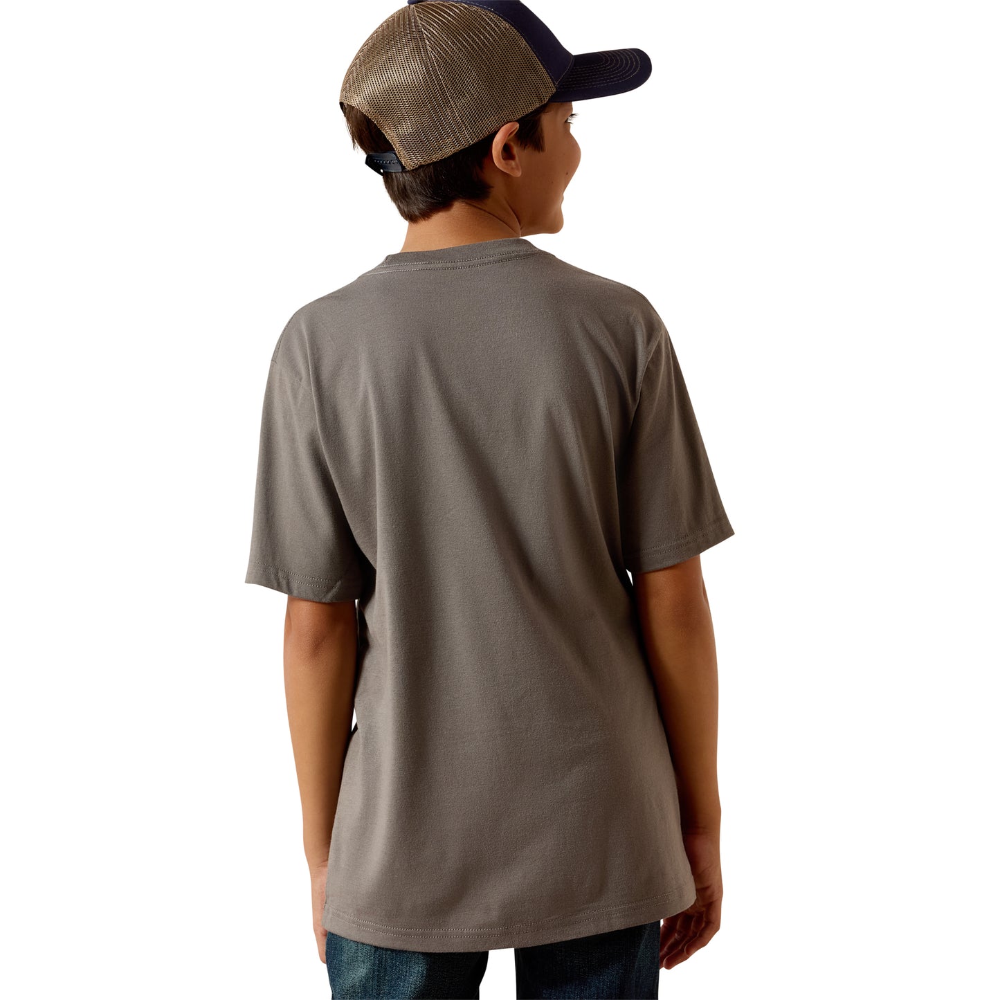 Ariat Youth Boy's Desert Badge Tradition Smoked Pearl T-Shirt 10073455