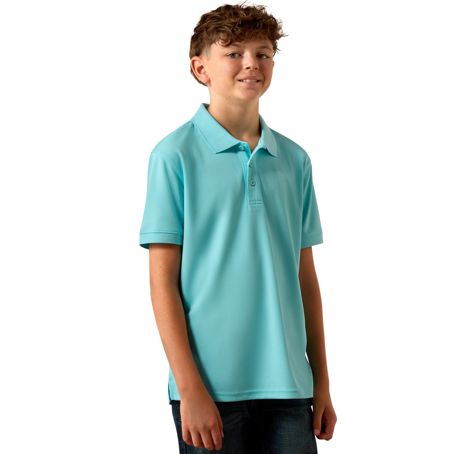 Ariat Youth Boy's TEK Angel Blue Polo 10073479