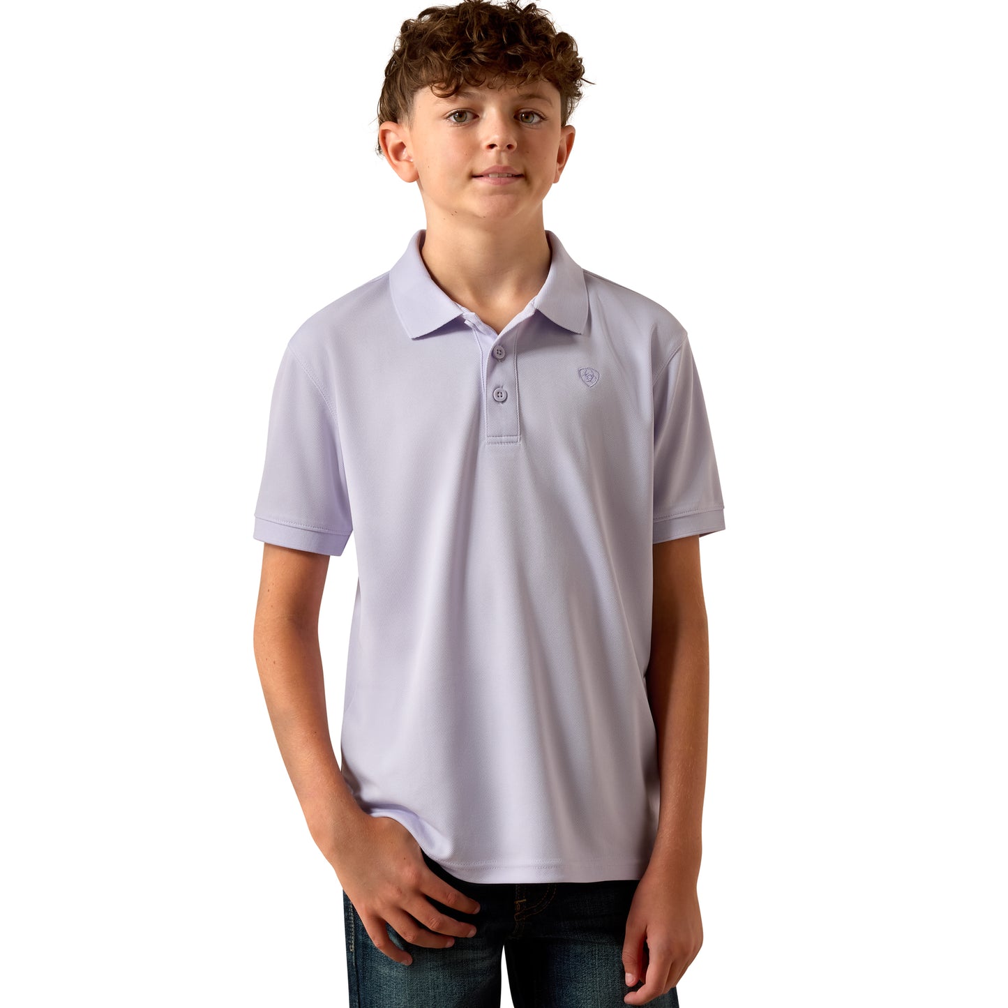 Ariat Youth Boy's TEK Purple Heather Polo 10073485