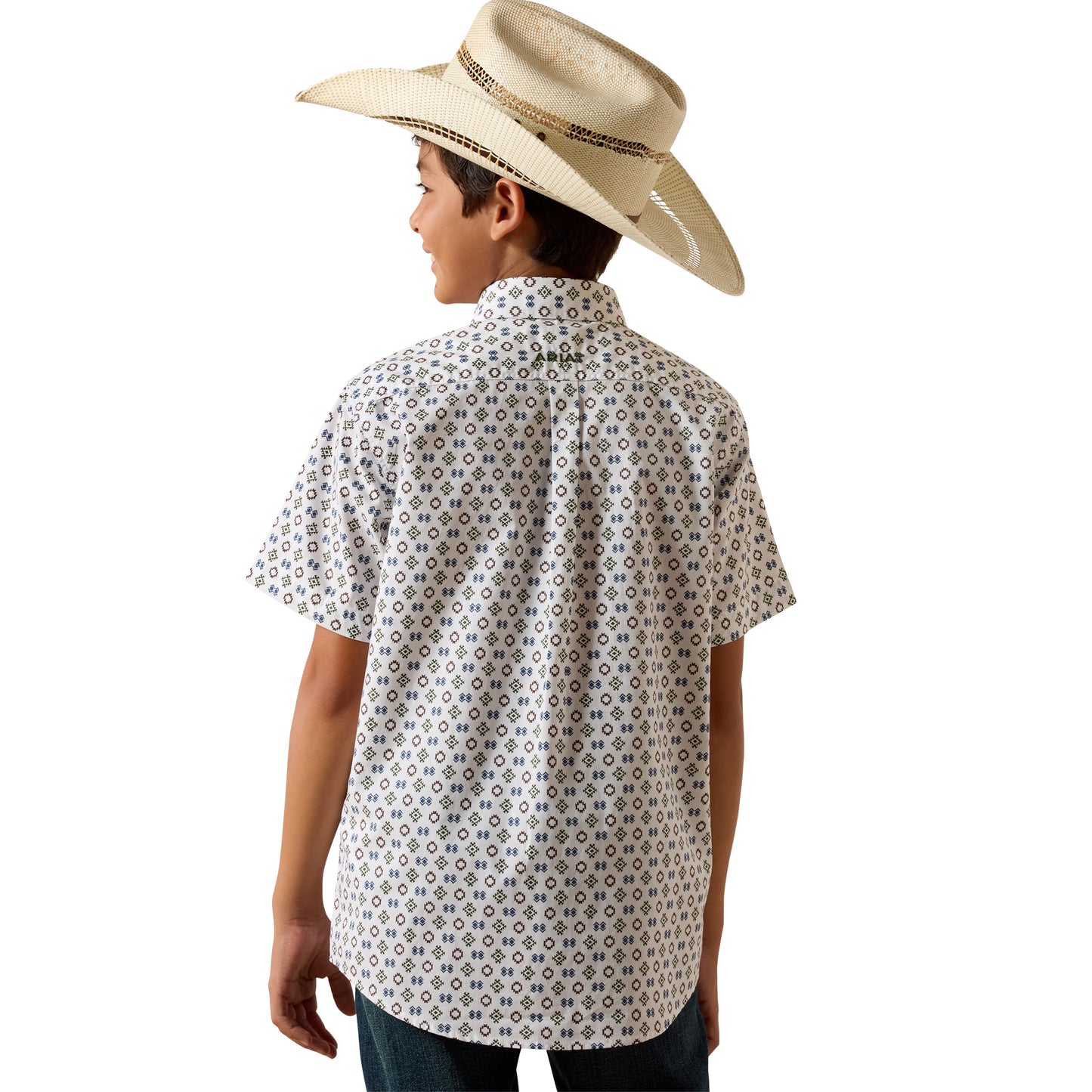 Ariat Youth Boy's Seton White Button Down Shirt 10073674