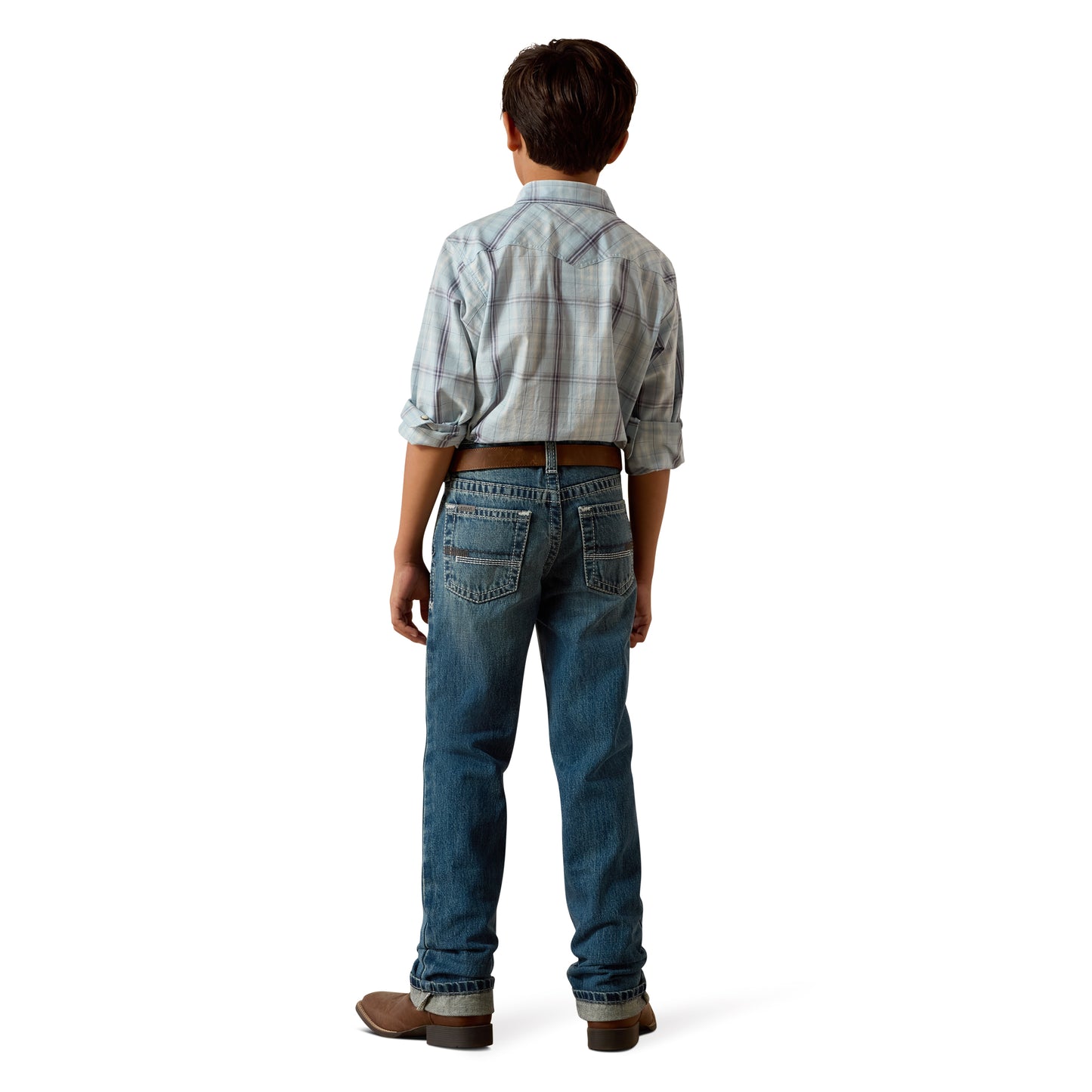 Ariat Youth Boy's Slim Carlington Straight Leg Dakota Denim Blue Jeans 10074789