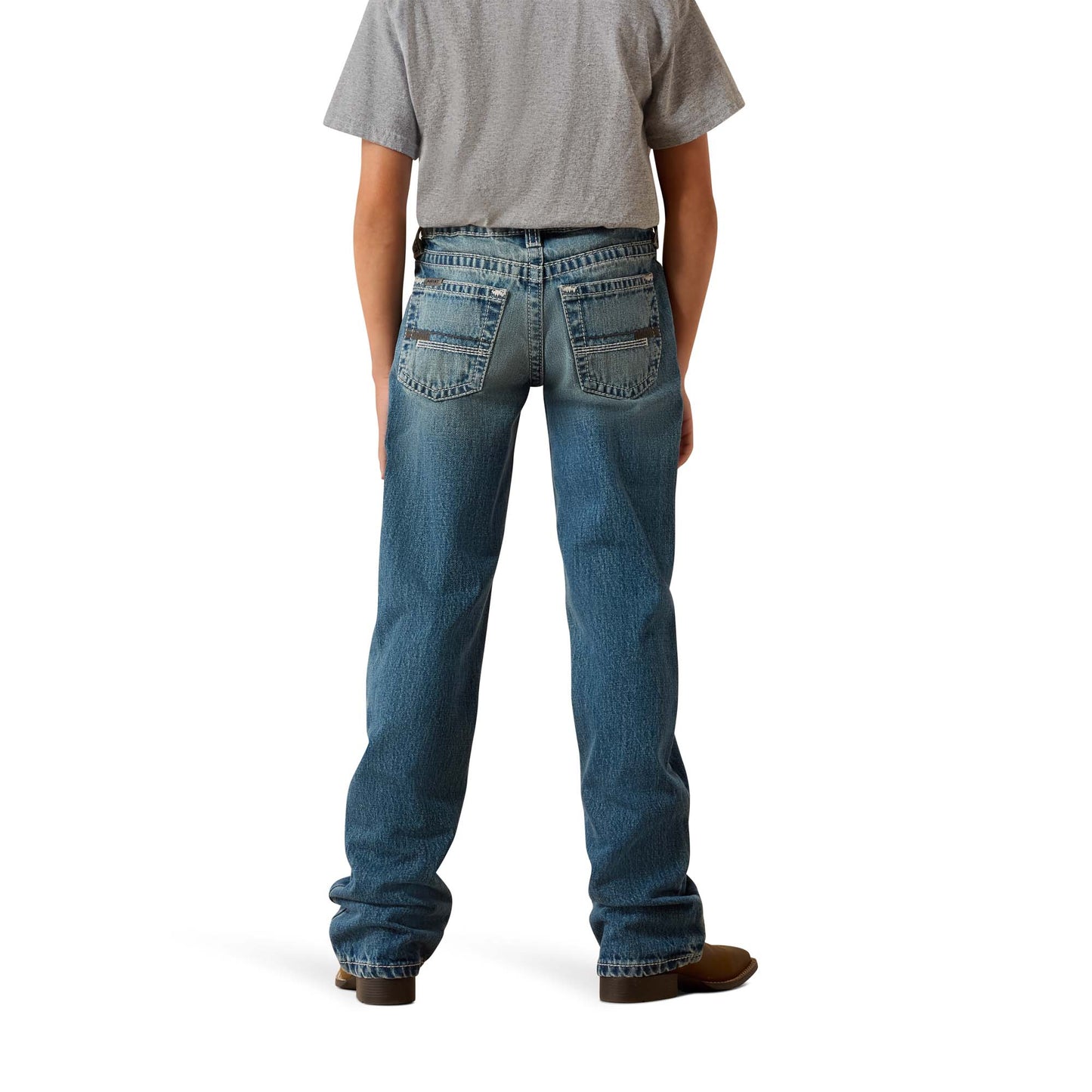 Ariat Youth Boy's Slim Carlington Straight Leg Dakota Denim Blue Jeans 10074789