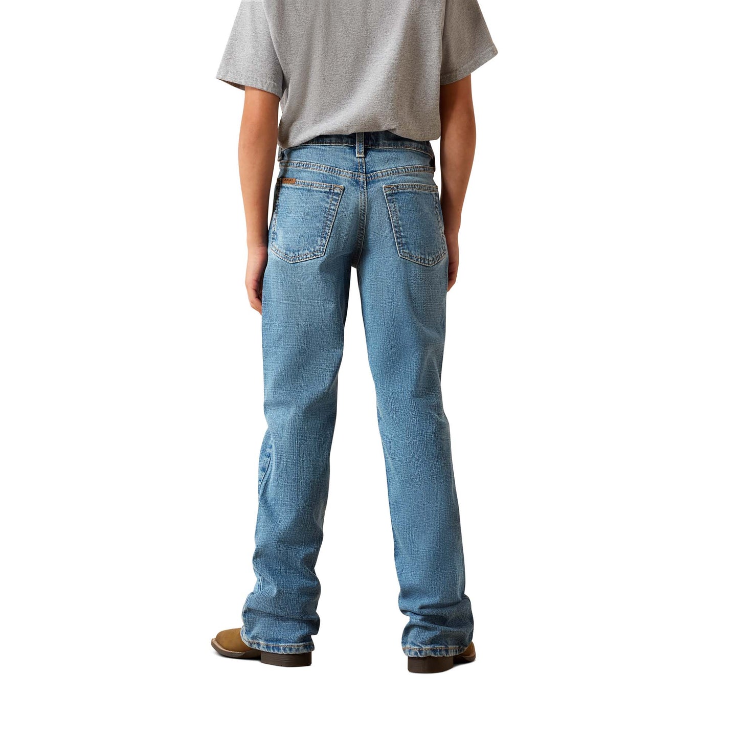 Ariat Youth Boy's Relaxed Palmer Boot Cut Barton Denim Blue Jeans 10074790