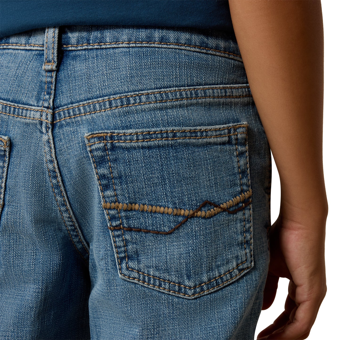 Ariat Youth Boy's Relaxed Palmer Boot Cut Barton Denim Blue Jeans 10074790