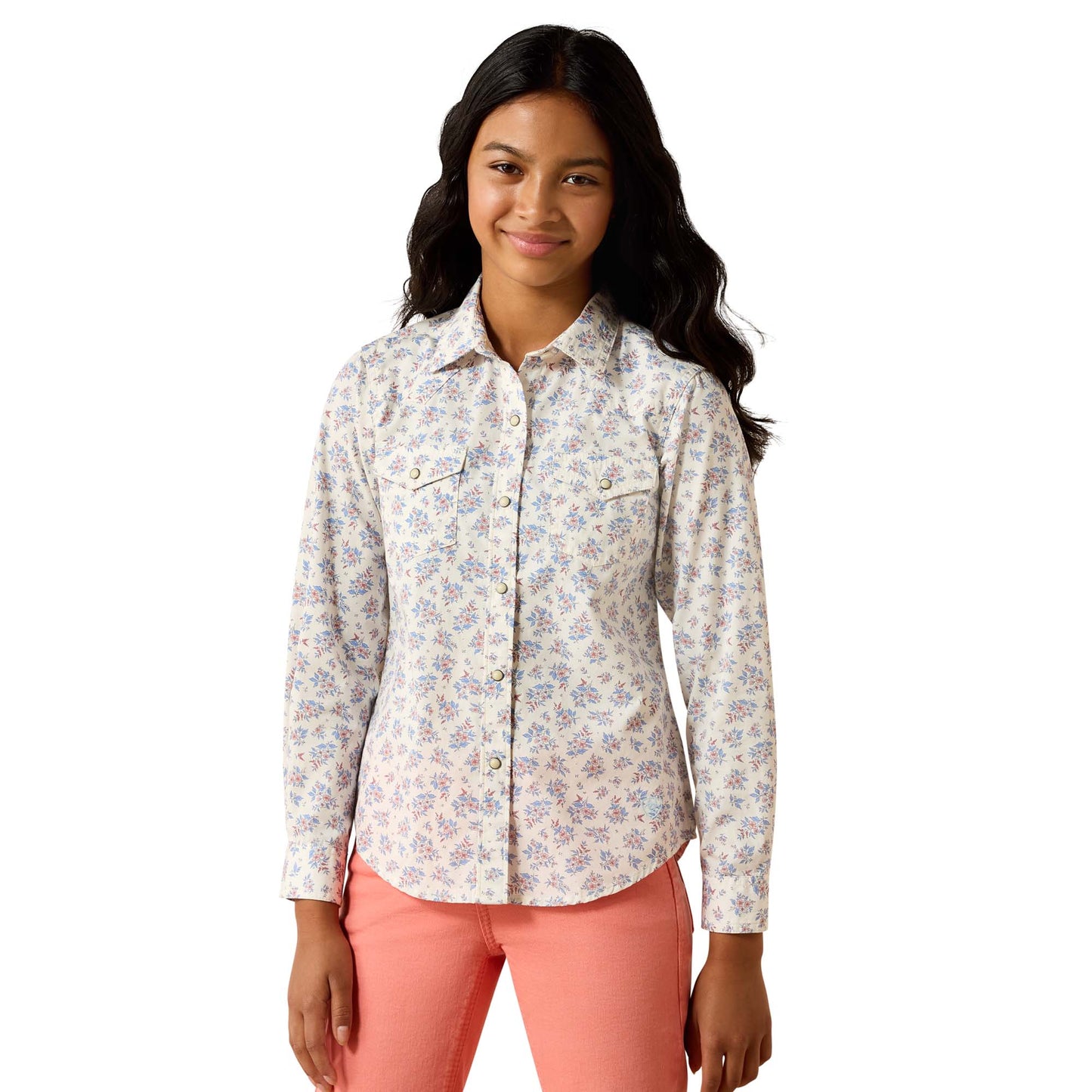 Ariat Youth Girl's Stardust Multicolor Floral Snap Shirt 10071120