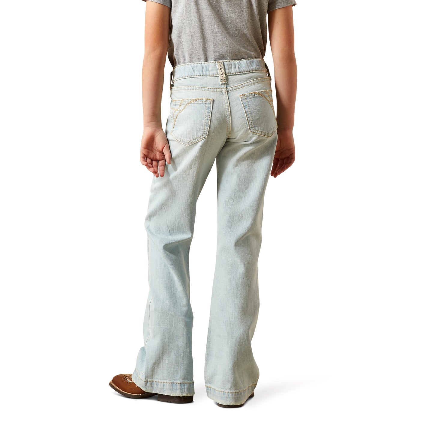 Ariat Youth Girl's Fiona Light Wash Denim Trouser Jean 10072971