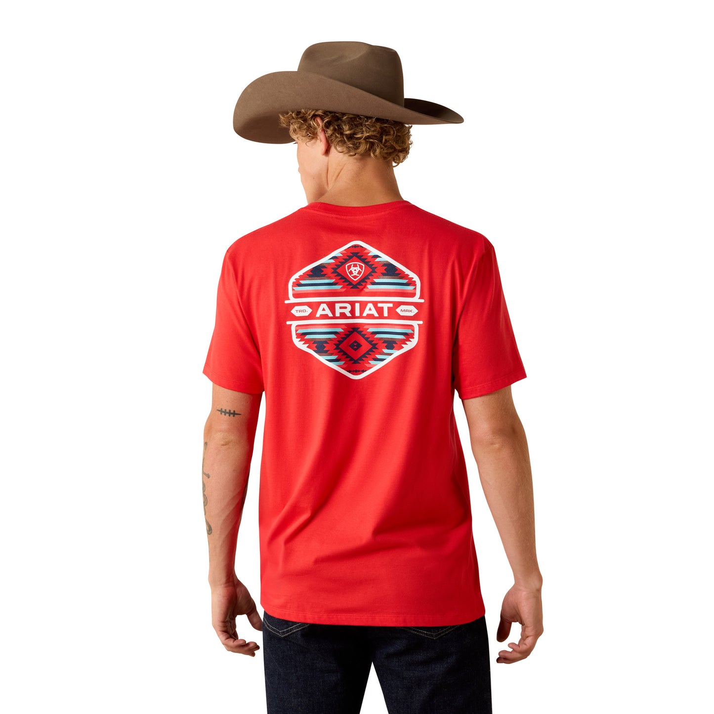 Ariat Men's Chinelos Hex Mars Red Classic Fit T-Shirt 10054352
