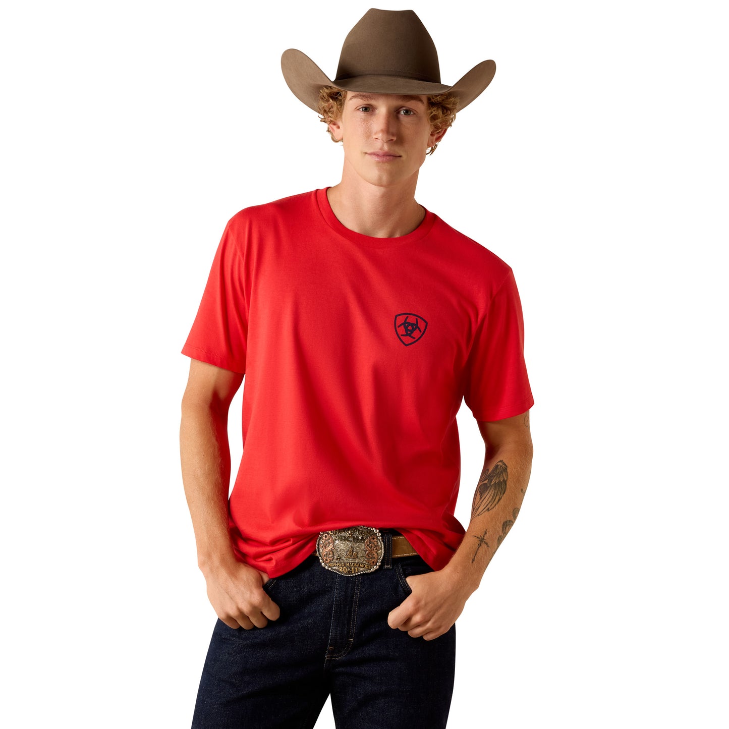 Ariat Men's Chinelos Hex Mars Red Classic Fit T-Shirt 10054352